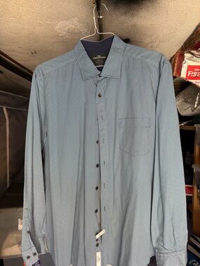 Rodd & Gunn Light Blue Patterned Long-Sleeve Button-Down Shirt